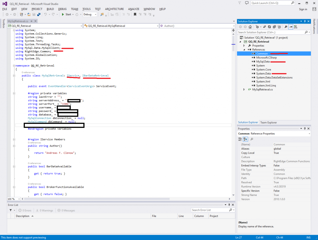 References and interfaces